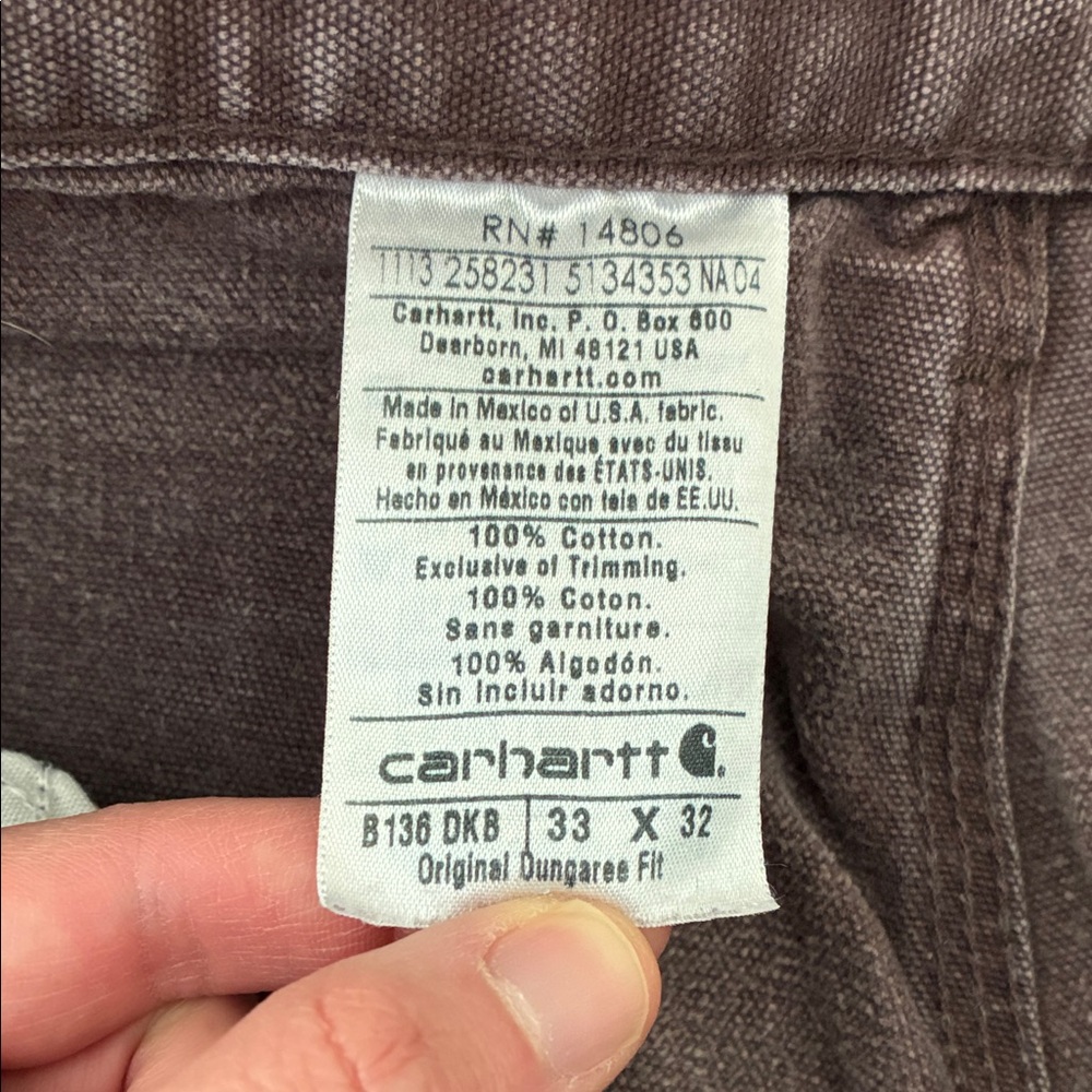 Carhartt Men's Dark Brown Cargo Pants - Picture 2 of 3